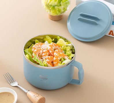 妙管家1.3L時尚泡麵碗-冰川藍